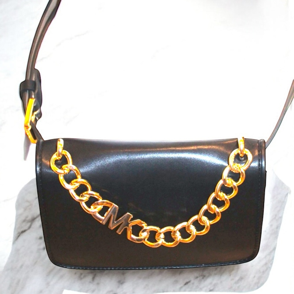 Michael Kors Belt Bag with Signature MK Embossed Goldtone Chain - NWT S/M & L/XL - Picture 3 of 15